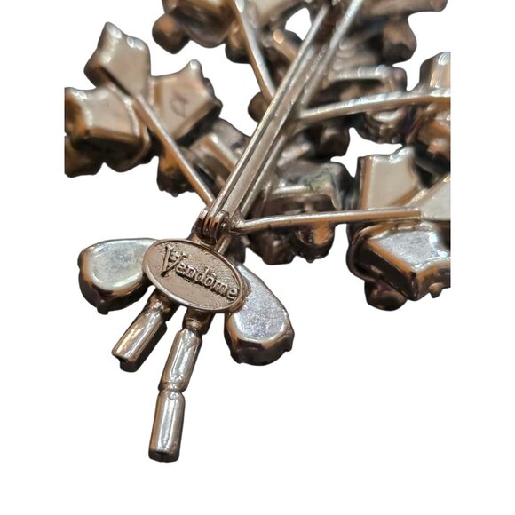 Vintage Signed Vendome Stunning Flower Brooch (A6849) - Picture 4 of 6